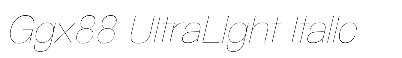 Ggx88 UltraLight Italic